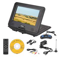 V BESTLIFE Portable DVD Player, 9.8in 3D Stereo Portable DVD Player Game Playing Hundreds of TV Channels HD DVD Player(US Plug)