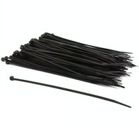 100 Black Nylon Cable Zip Ties Self Locking 3.6mm x 8"