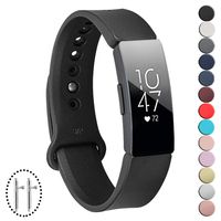 honecumi Bands Compatible with Fitbit Inspire/Inspire HR Sports Watch Band Strap Wristband Bracelet Replacement Accessory with Pins for Men Women Black Printing Colorful Pattern Small Bands