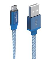 Premier Energizer Android Charger Micro USB Cable 6ft Fast Charging USB 2.0 Syncing Mesh Cord Metal Tip, Blue 6 Feet