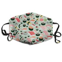 Unisex Japanese Sushi Sashimi Printed Cotton Mouth-Masks Face Mask Polyester Anti-dust Masks