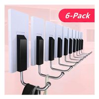 Adhesive Hooks, Holds up to 10 lbs, Utility Self Adhesive Wall Hooks,Design for Home, Kitchen, Bathroom (6PCS)