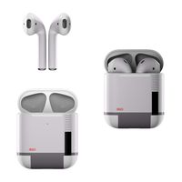 Decalgirl Skin Decals for Apple AirPods - Retro Horizontal - Sticker Wrap Compatible with 1st and 2nd Generation