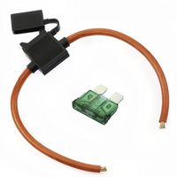 VOODOO (1) True Spec 10 AWG Gauge ATC Inline Fuse Holder Fuseholder Cover & (1) Fuse (30 Amp)