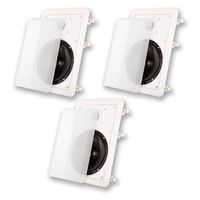 Acoustic Audio MT6 Flush Mount in Wall Speakers with 6.5" Woofers 3 Pack