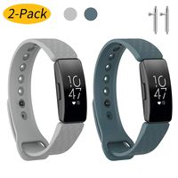 Watbro Compatible with Fitbit Inspire HR Bands/Fitbit Inspire Band, Adjustable Soft Silicone Waterproof Inspire Straps for Women Men Sports Replacement Wristband for Inspire/Inspire HR Fitness Tracker