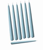 D'light Online Elegant Taper Premium Quality Candles, Hand-Dipped, Dripless and Smokeles - Set of 12 Individually Wrapped (12 Inch, Slate Blue)
