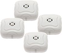 4 Pack Water Leak Detector - 95 Db Flood Detection Alarm Sensor for Bathrooms, Basements, and Kitchens by Mindful Design (White)
