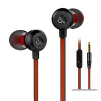 Earphones Cloudio J1 Noise Cancelling Earbuds in Ear Headphones with Microphone Noise Isolating Earbuds Sports Headphones Super Bass Earbuds for iPhone Android Phone iPad Tablet Laptop(Black)