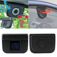 Ugthe Solar Power Car Window Fan Auto Cooler Air Vent Vehicle Ventilation Radiator