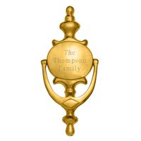 Personalized Brass Door Knocker - Door Decor - Engraved Door Knocker - Brass Door Knocker