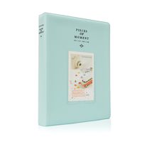 Alohallo 128 Pockets Mini Photo Album fit to Fujifilm Instax Mini 7s 8 8+ 9 25 26 50s 70 90 Instant Camera & Name Card - Ice Blue