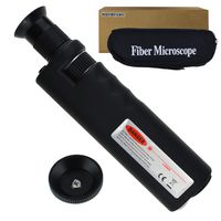 GAIN EXPRESS Fiber Optical Cable Inspection Handheld Microscope Include 2.5mm Adaptor and 1.25mm Adaptor 400x Magnification