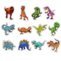 50 Pcs Laptop Stickers 3D Sticker for Computer Skateboard Luggage Car Bike Motorcycle Bedroom Travel Case Wall Decals(Flower,Flag Stickers,Dinosaur Stickers,Smile Face Stickers) (Dinosaur Stickers)