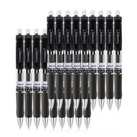 Tanmit Gel Pens Retractable Black Ink Rollerball Pens, Fine Point Ballpoint Writing Pen for Office - 0.5mm Tips with Comfort Grip (18-Pack)