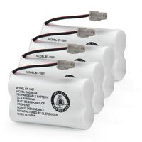 GLEPOWEER BT1007 BT1015 Phone Battery Compatible with Uniden BT-1007 BT-1015 BT-904 BBTY0460001 BBTY0510001 DCX150 DECT1500 D1484 Panasonic HHR-P506 HHR-P506A Handset Cordless Telephone(4 Pack)