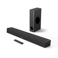 Sound Bar with Subwoofer, BESTISAN 150 Watt 2.1 Channel Sound Bars for TV with Bluetooth 5.0 and Wired Connections, 110dB, 3 Equalizer Mode, Bass Adjustable, Wall Mountable, Deep Bass for Home Theater