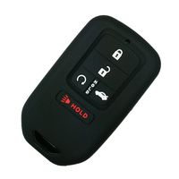 Coolbestda Silicone Key Fob Cover Case Skin Jacket Holder Full Protector for A2C81642600 2018 2017 2016 2015 Honda Accord Civic CR-V CRV Pilot EX EX-L Touring Premium