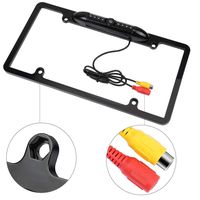 GTP Vehicle Backup Camera License Plate Frame Rear View Wide Angle Parking Assist Kit - Waterproof Nigh Vision High Sensitive IR LED