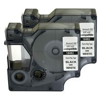 NEOUZA Compatible 18482 for DYMO Rhino Industrial IND Permanent Polyester Label Tape Black on White Width 3/8" Length 18' (2 Packs)