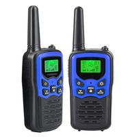 Walkie Talkies for Adults Kids, Long Range 2 Way Radios Up to 5 Miles - 22 Channel FRS/GMRS VOX Scan LCD Display with LED Flashlight for Outdoor Biking Hiking Camping, Best Gift, 2 Pack -Blue