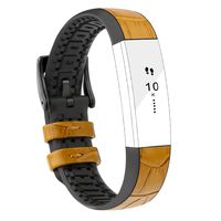POY Replacement Bands Compatible for Fitbit Alta and Fitbit Alta HR, Genuine Leather Wristbands, Bamboo