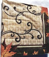Fall Turkey Napkins - Beverage Napkins (16 Count)