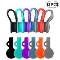 12 Pack Magnetic Cable Clips Reusable Cords Winder for Organizing Cables/Headphone Cables/USB Charging Cords, Hanging & Holding Keychain/Bookmark, Whiteboard Noticeboard Fridge Magnets(6 Colors)