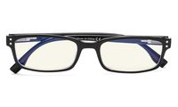 Blue Light Filter Glasses Men Women Reading Computer UV Protection Eyeglasses(Black-Clear)+3.5