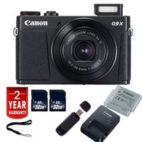 Canon PowerShot G9 X Mark II Digital Camera (Black) International Model Starter Bundle