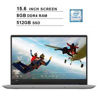 2019 Premium Flagship Lenovo Ideapad 15.6 Inch HD Laptop (Intel i5-8250U, 1.6GHz up to 3.4GHz, 8GB DDR4 RAM, 512GB SSD, Intel HD Graphics 620, WiFi, Greytooth, HDMI, Dolby Audio, Windows 10)(Grey)