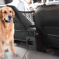 Car Dog Barrier Vehicle Backseat Mesh Universal Obstacle Stretchable Front Seat Pet Barrier Net Organizer Auto Backseat Storage Prevent Disturb Stopper from Children Dogs for SUV (11.50 In x 10.43 in)