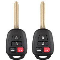 ECCPP Replacement fit for Uncut Keyless Entry Remote Key Fob Shell Case Scion FR-S/Toyota Camry Corolla RAV4 HYQ12BDM (Pack of 2)