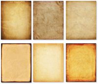 Stationary Paper - Old Fashion Aged Classic Antique & Vintage Assorted Design - Double-side Parchment Paper - Perfect for Certificate, Crafting, Invitations & other Art Projects - 8.5x11 Inches (60)