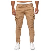 Seaintheson Men's Sports Pants,Slim Fit Pure Color Casual Loose Stitching Beam Feet Pants Youth Hiking Jogging Pants Khaki