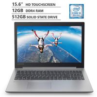 Lenovo Ideapad 15.6" HD Touchscreen Laptop, Intel Core i5-8250U up to 3.40GHz, 12GB Memory, 512GB Solid State Drive, Wireless-AC, Bluetooth 4.1, Windows 10, Grey