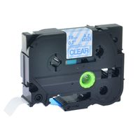 NineLeaf 1PK Blue on Clear 18mm 0.7'' Laminated Label Tape Compatible for Brother TZ-143 TZ143 TZe-143 TZe143 Cassette Cartridge for P-Touch PT-P700 PT-P750W PT-D600 PT-D400 PT-530 Label Maker