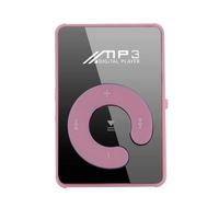 nikare Mini Fashion Clip Sport USB Micro SD TF Mirror C Button MP3 Music Media Player Pink MP3 & MP4 Players