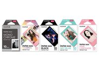 Monochrome and Macaron and Black and Sky Blue and Pink Lemonade instax Mini Films for Fuji instax Mini Set of 5 Packs x 50 Photos