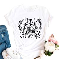 Winsummer Christmas Movie T-Shirt Women Christmas Shirt Funny Cute Graphic T-Shirt Short Sleeve Tees Tops T Shirt