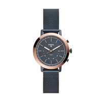 Fossil Q Women's Hybrid Smartwatch Analog-Quartz Watch with Stainless-Steel-Plated Strap, Blue, 16 (Model: FTW5031)