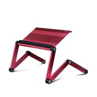 Furinno A6-F-Pink Ergonomics Aluminum Vented AdJustable Laptop Tray, Pink