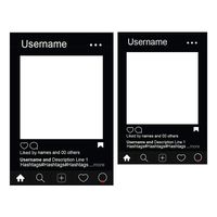 VictoryStore Photo Booth Frame - Social Media Frame Custom Wedding Photo Booth Set of 2 (Dark)