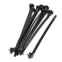 uxcell Automotive Nylon Adjustable Auto Push Mount Cable Tie 167mm Long 10 Pcs Black