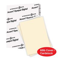 Accent Opaque Thick Cardstock Paper, Warm White Paper, 65lb Cover, 176 gsm, Letter Size, 8.5 x 11 Paper, 97 Bright, 1 Ream / 250 Sheets, Super Smooth, Heavy Card Stock (121972R)