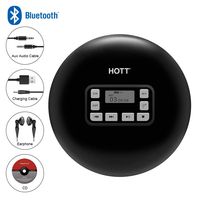 HOTT Bluetooth CD Player Portable CD Player for Car Anti-Skip CD Player Lightweight Shockproof Music Disc Player CD Player with Bluetooth for Home Car