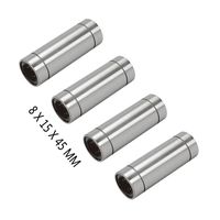 Betan LM8LUU 8mm Longer Linear Motion Ball Bearings Double Side Rubber Seal For Linear Motion on 3D Printer, CNC, and Other Applications(4 PC)