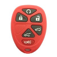 Red Keyless Entry Remote Start Key Shell Fob Clicker Control Case Repalcement for 2007 2008 2009 2010 2011 2012 GMC Yukon XL 1500 XL 2500