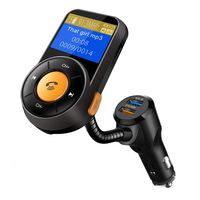 LTIBEN FM Transmitter Bluetooth for Car with QC3.0 Quick Charge, 1.44" Color Display Radio Transmitter Wireless Aux Adapter Car Kit with Dual USB Ports, Hands-Free, Support TF Card