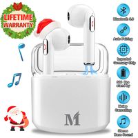 Wireless Earbuds with Charging Case,Bluetooth Earbuds with Mic for Running,Wireless Earphones Bluetooth Earphones with Microphone,Mini Sports Earbuds Sweatproof Compatible iOS Android Smartphone